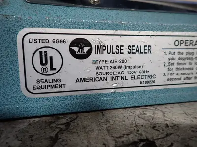 Used AMERICAN INTERNATIONAL ELECTRIC AIR200 Miscellaneous Packaging Equipment Ohio US | HGR 24 #1285625
