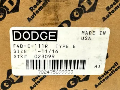 NEW DODGE F4B-E-111R SQUARE ROLLER BEARING TYPE E 023099