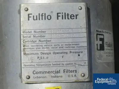 USED Fulflo 8" FULFLO DUAL BASKET FILTERS, S/S, 150#