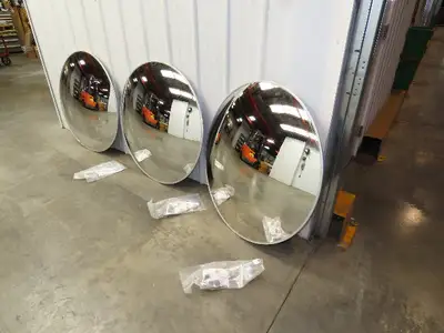 Uline 1CYX8 Jumbo Convex Safety Mirror 36" Acrylic Indoor Lot of 3