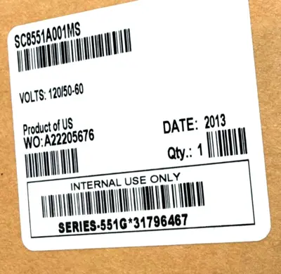 NEW ASCO 8551A001MS INLINE SPOOL VALVE 120/50-60