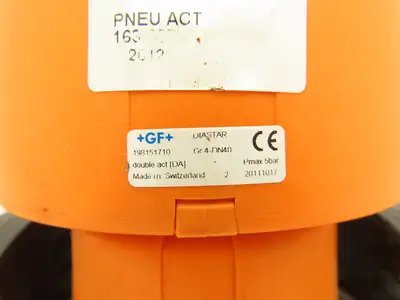 Georg Fischer 198151710 DN40 1.5" PVC Diaphragm Valve Diastar Pneumatic Actuator