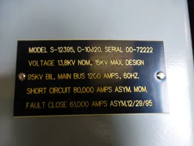 15KV Powercon S-12395 Load Interrupter Switch, 1200A