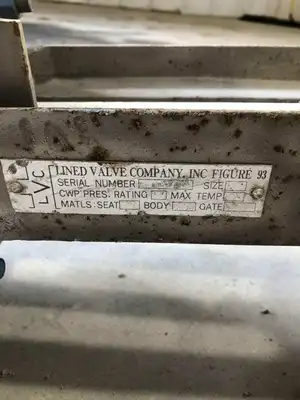 LVC Lined Valve Company 10″ 316 Stainless Steel 12 Lug Gate Valve ;150PSI supply
