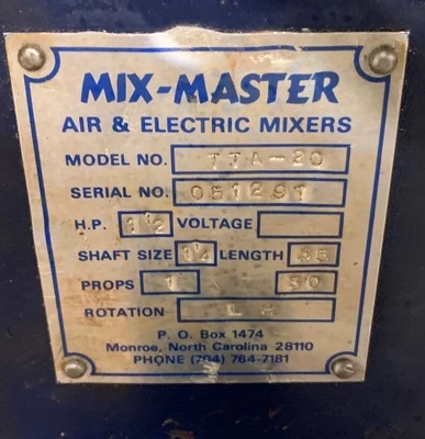 Mix-Master TTA-20 Air Mixer