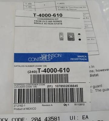 NEW JOHNSON CONTROLS T-4000-610