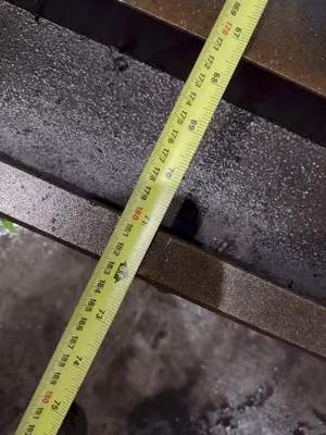 129" X 72" X 14" HIGH T-SLOTTED LAYOUT TABLE / BOLSTER PLATE: STOCK #22373
