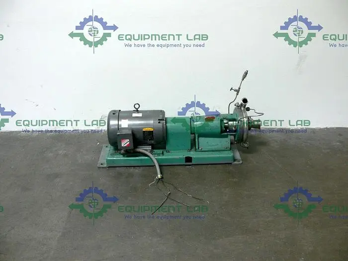 Used TRI-CLOVER TRI-FLO PUMP SP218MH-S W/ 10HP BALDOR INDUSTRIAL MOTOR CM3711T Pumps | Equipment Lab #485992