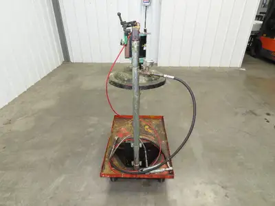 Lincoln V350120000 50:1 Pneumatic Grease Barrel Pump Portable 16Gal 120lb Lifter