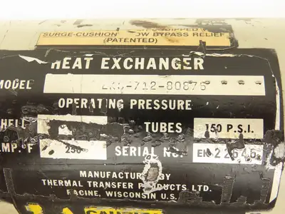 Thermal Transfer EKS-712-80876 Oil Cooler Shell & Tube Heat Exchanger 2-Pass
