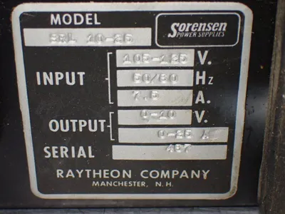 Used RAYTHEON SRL 1025 Linear Power Supplies Ohio US | HGR 24 #933831