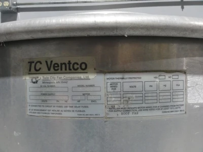 USED TWIN CITY FAN COMPANY BCRU-140
