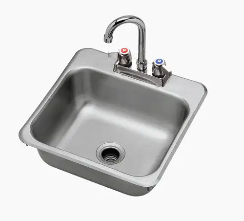 Krowne HS-1515 Drop-in Commercial Hand Sink w/ 12"L x 10"W x 5 9/50"D Bowl, Gooseneck Faucet