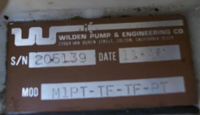 Used 1986 WILDEN M1PT Diaphragm Pumps California US | Machinery & Equipment 3 #138202
