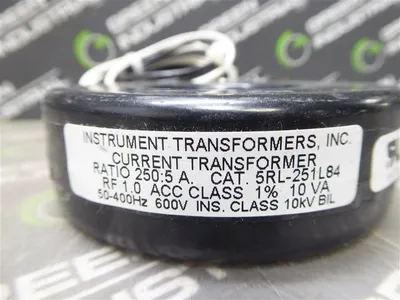 Instrument Transformers Inc. 5RL-251L84 Current Transformer 250:5A Ratio Used
