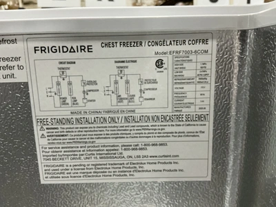 Used FRIGIDAIRE EFRF7003-6COM Freezers Michigan US | Miedema Asset Management Group #1322151