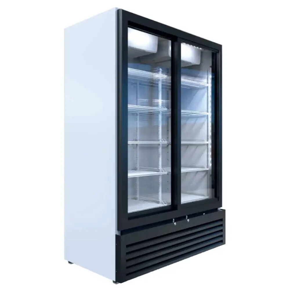 Beverage-Air MT53-1-SDW 54 1/4" Marketmax™ Two Section Glass Door Merchandiser - (2) Sliding Doors, White, 115v