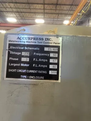 2014 ACCURSHEAR 637512 Shears, Power Squaring (In) | Active Machinery Sales, Inc. (13)