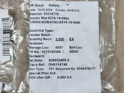 NEW KOMATSU 6216-14-6860