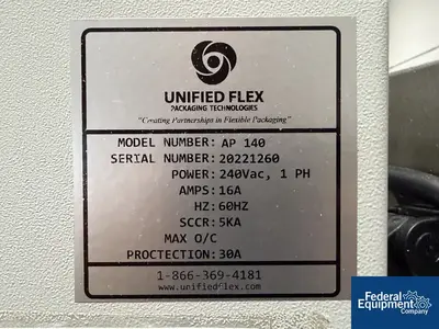 Used Unified Flex Unifeid Flex Auto Pouch Stick Pack Machine  model AP 140 Vertical Form Fill Sealing Machines (VFFS) Ohio US | Federal Equipment Company #1337707