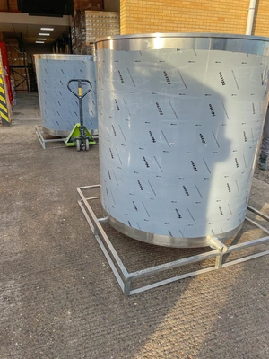 1,500L S/S Open top tank