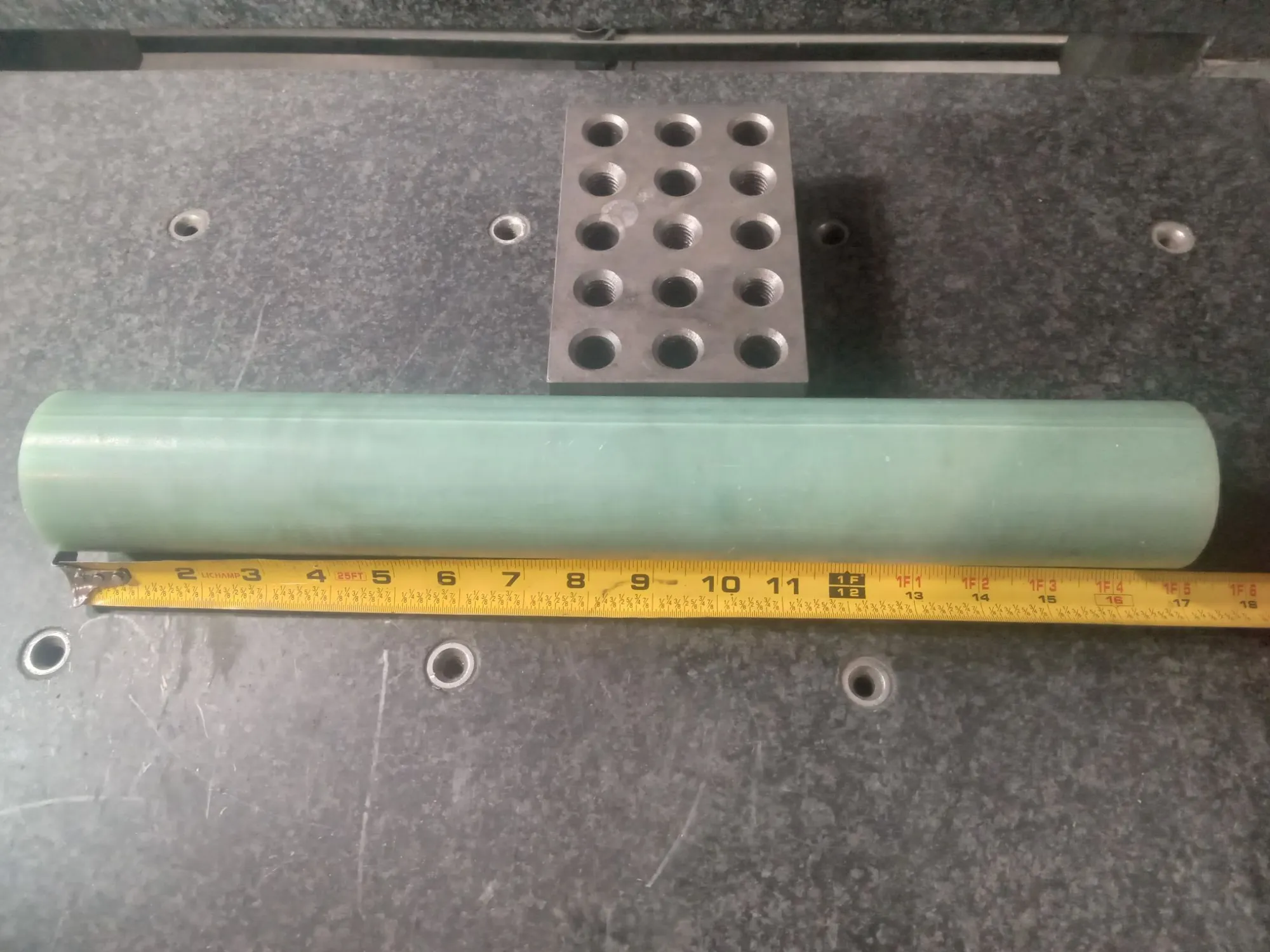 G10 FR4 Garolite  17" (L) x 2-3/8" (W) Round Stock  Material Unsure
