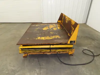 Econo Lift Pneumatic Tilt Table Tote Tipper 8000lbs 30° Degree 55 x 44" Top