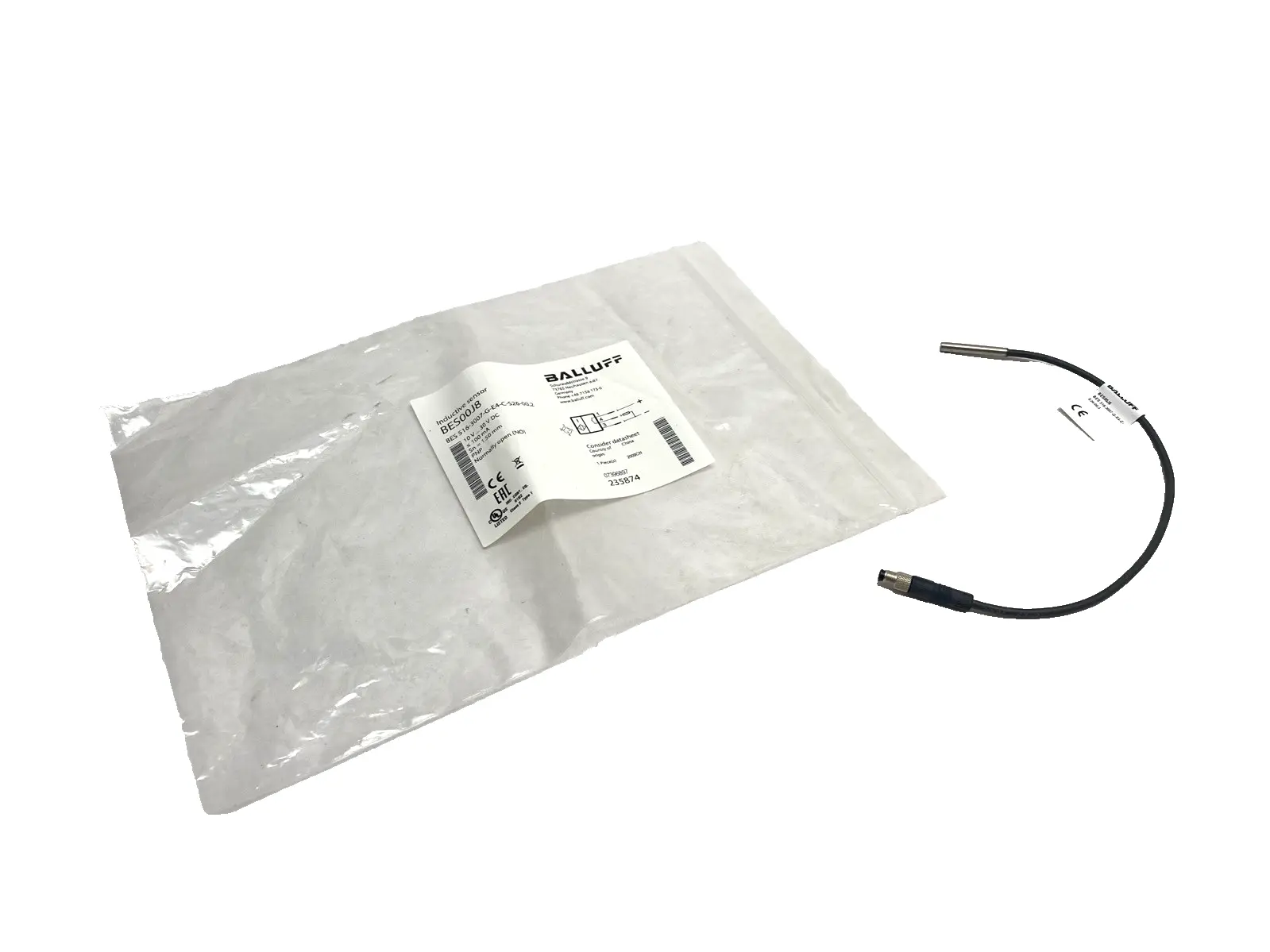 Balluff BES00J8 Inductive Proximity Switch/Sensor BES 516-3007-G-E4-C-S26-00,2 - New