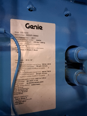 USED 2017 Genie GS-1930