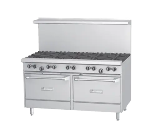 Garland U60-10RR 60" 10 Burner Gas Range w/ (2) Standard Ovens, Natural Gas