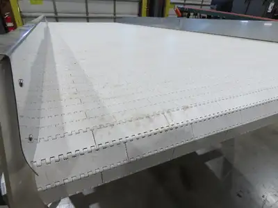 70"x 16' 9" Stainless Portable Incline Conveyor Mattop Belt Food Grade *No Drive