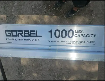 USED GORBEL 1/2 TON ALUMINUM BRIDGE FREESTANDING CRANE
