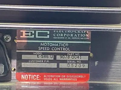 USED ELECTRO-CRAFT E-586-U