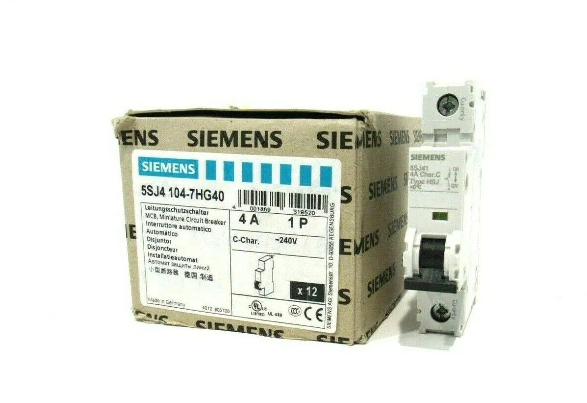 LOT OF 12 NEW SIEMENS 5SJ4 104-7HG40 CIRCUIT BREAKERS 5SJ41047HG40
