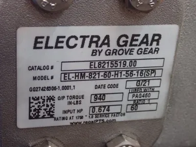 USED ELECTRA GEAR ELHM82160H15616(SP)