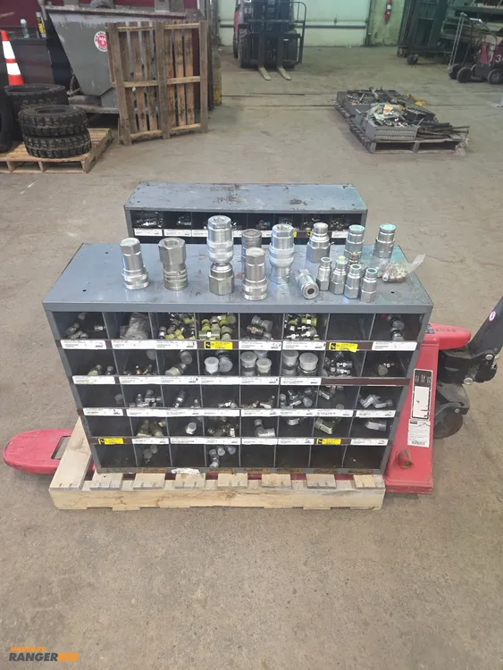 Used STORAGE BINS FULL OF HYDRAULIC ADAPTERS/QUICK DISCONNECT FITTINGS _UNKNOWN_ Parts | Miedema Asset Management Group #797880
