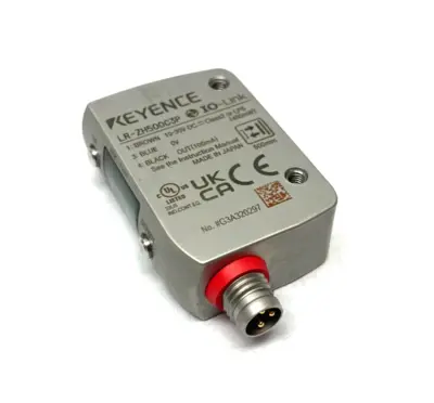 USED KEYENCE SELF-CONTAINED CMOS LASER SENSOR M8 CONNECTOR TYPE 500MM