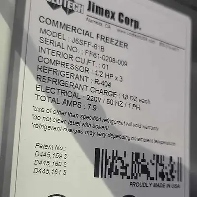 Coldtech 6 door S.S Freezer on Caster