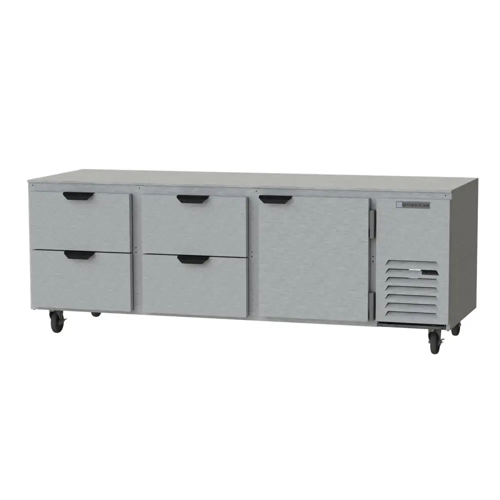 Beverage-Air UCRD93AHC-4 93" W Undercounter Refrigerator W/ (3) Section & (1) Door & (4) Drawer, 115v