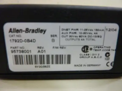 USED ALLEN BRADLEY 1792D-0B4D SER B