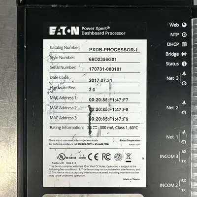 EATON CORPORATION PXDB-PROCESSOR-1 / PXDBPROCESSOR1 (5.4.3)