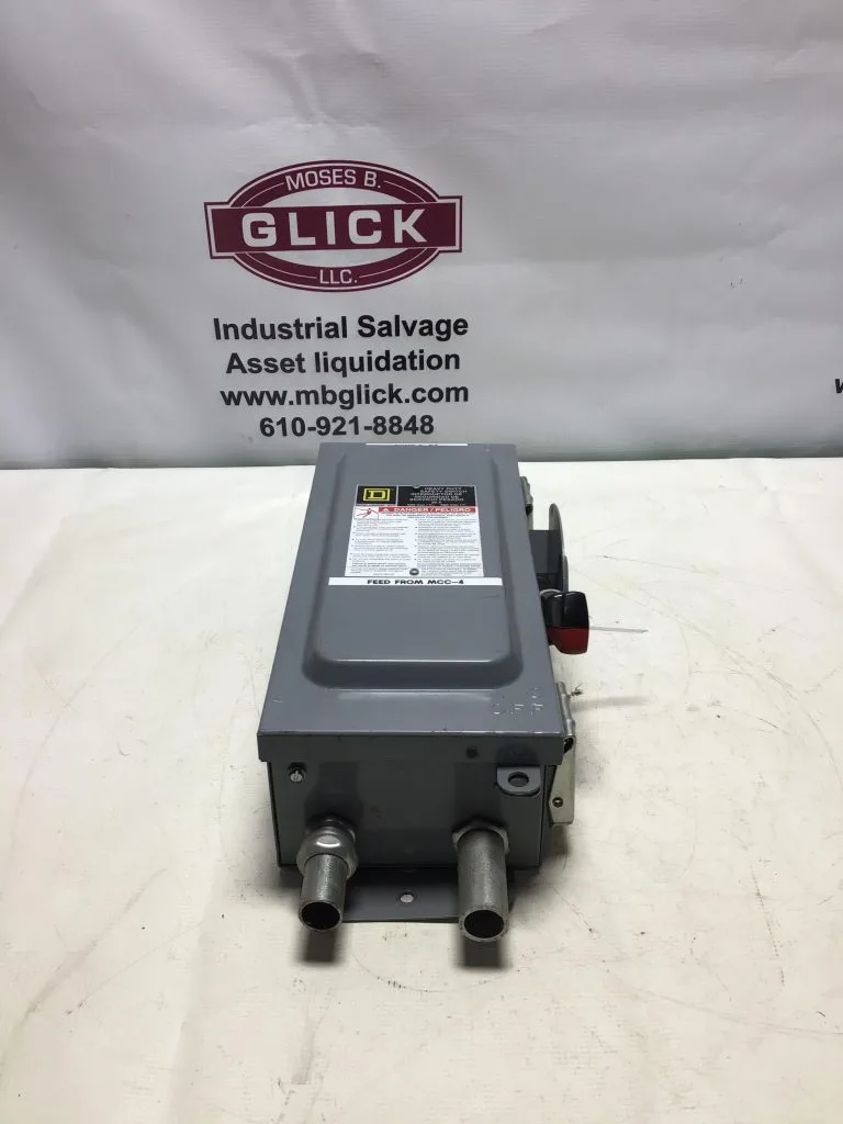 Square D HU361AWK, Series E, 30 Amp, 600V, 3P3W, NEMA 12, Disconnect HD Safety Switch
