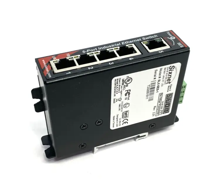 Used HMS NETWORKS SIXNET ® UNMANAGED 5-PORT INDUSTRIAL ETHERNET SWITCH Network Switches Michigan US | Maverick Industrial Sales #1092514