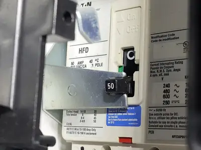 50 Amp, 480V, 3 PH Motor Starter Panel / MCC