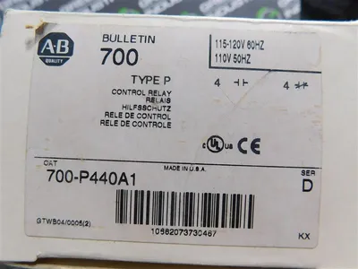 Allen Bradley 700-P440A1 AC Relay Ser.D 600V 120A 115-120V 60Hz Coil Rating New