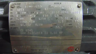 5 HP US Motors X5P2B Hazardous Locations Motor 184T Frame 230/460V 1750 RPM New NIB