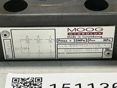 USED MOOG HYDROLUX CCE16B6RMA0V06/A12