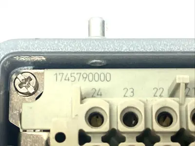USED WEIDMÜLLER HDC HE 24 FT 24-POLE FEMALE INSERT 16A 500V W/ EPIC CASE
