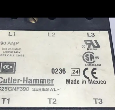 Used CUTLER HAMMER C25GNF390 PLC Contactors Michigan US | Ideal Machinery #704894