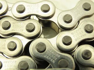 HHK 08B-1R-SSS Roller Chain Single Strand 304 Stainless 10 Ft 240 Links